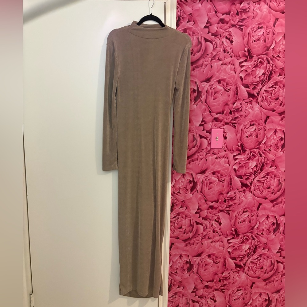 Elegant Tan Long Sleeve Dress- never worn